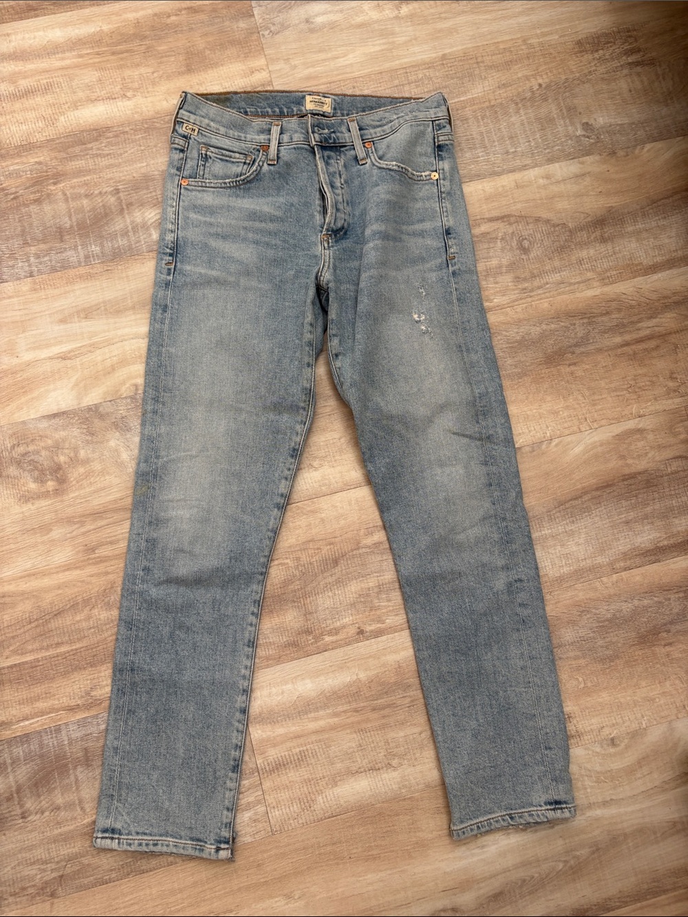 Citizens Of Humanity Faded Blue Slim Straight Jeans